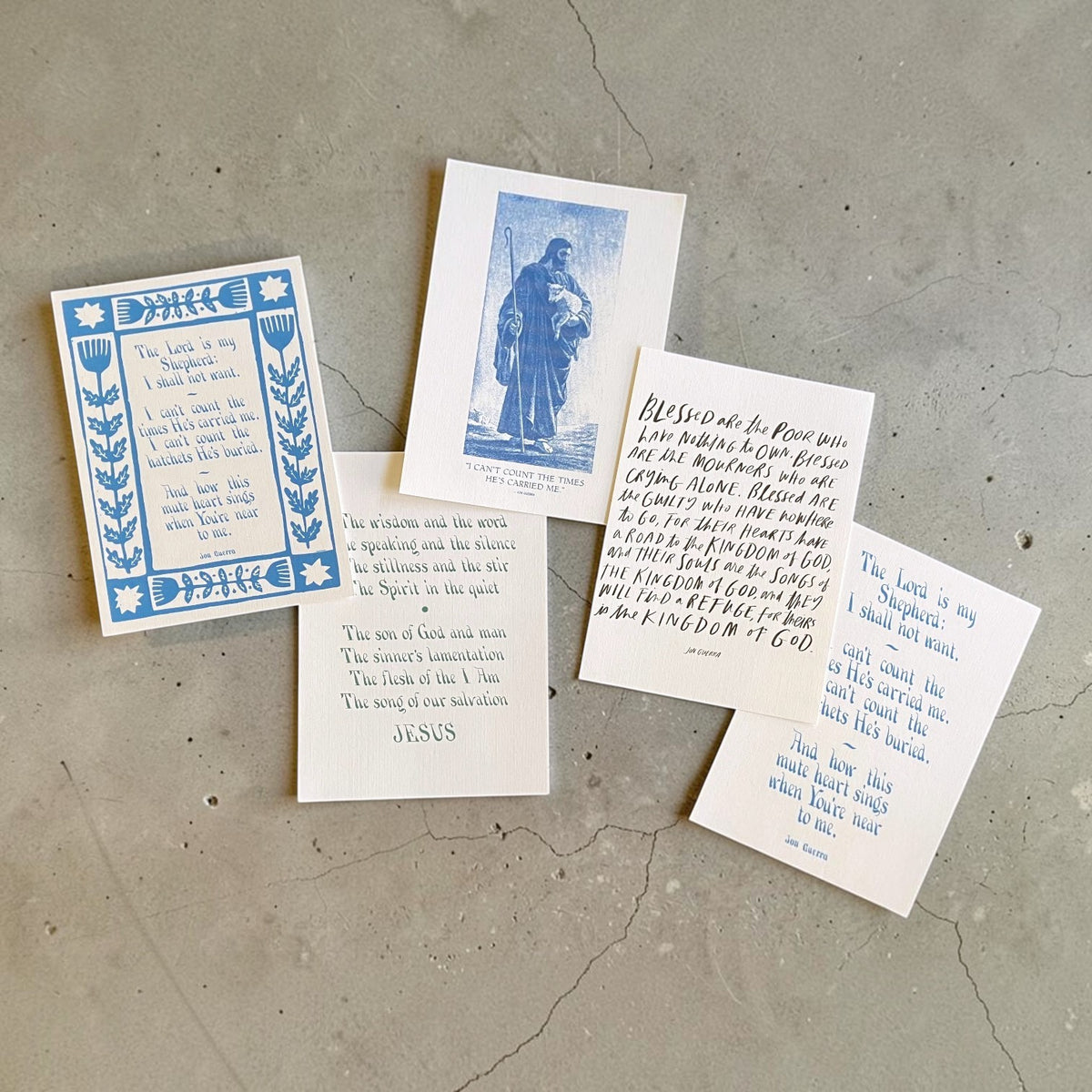 "The Lord Is My Shepherd" Lyric Print 5x7