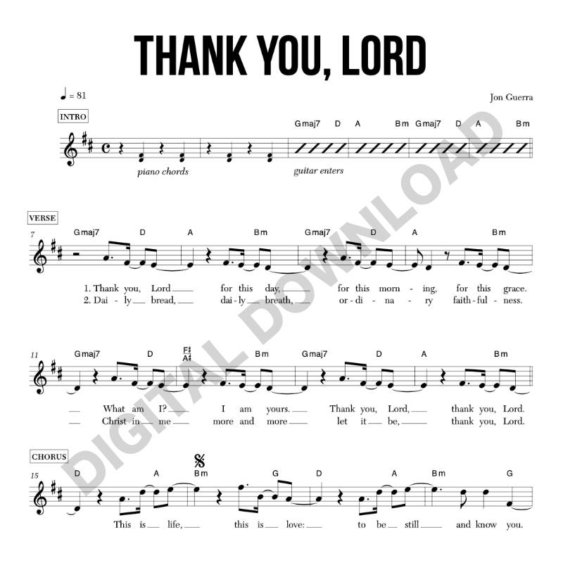 "Ordinary Ways" Songbook (Complete Set of Lead Sheets/Chord Charts)