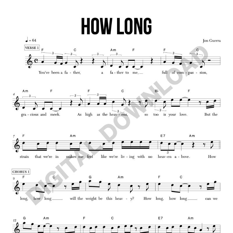 How Long - Chord Chart/Lead Sheet