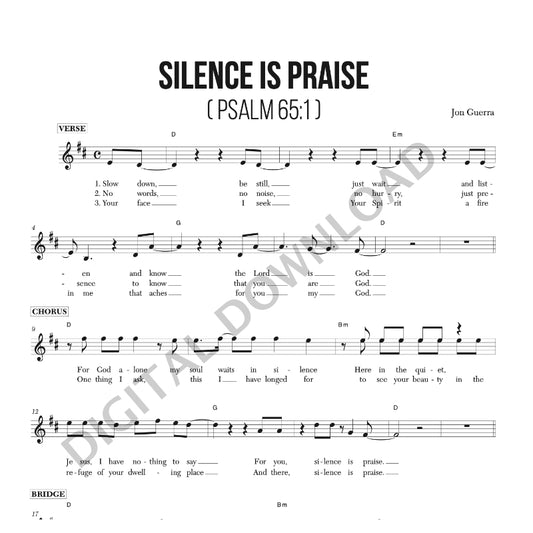 Silence Is Praise (Psalm 65:1) Chord Chart/Lead Sheet