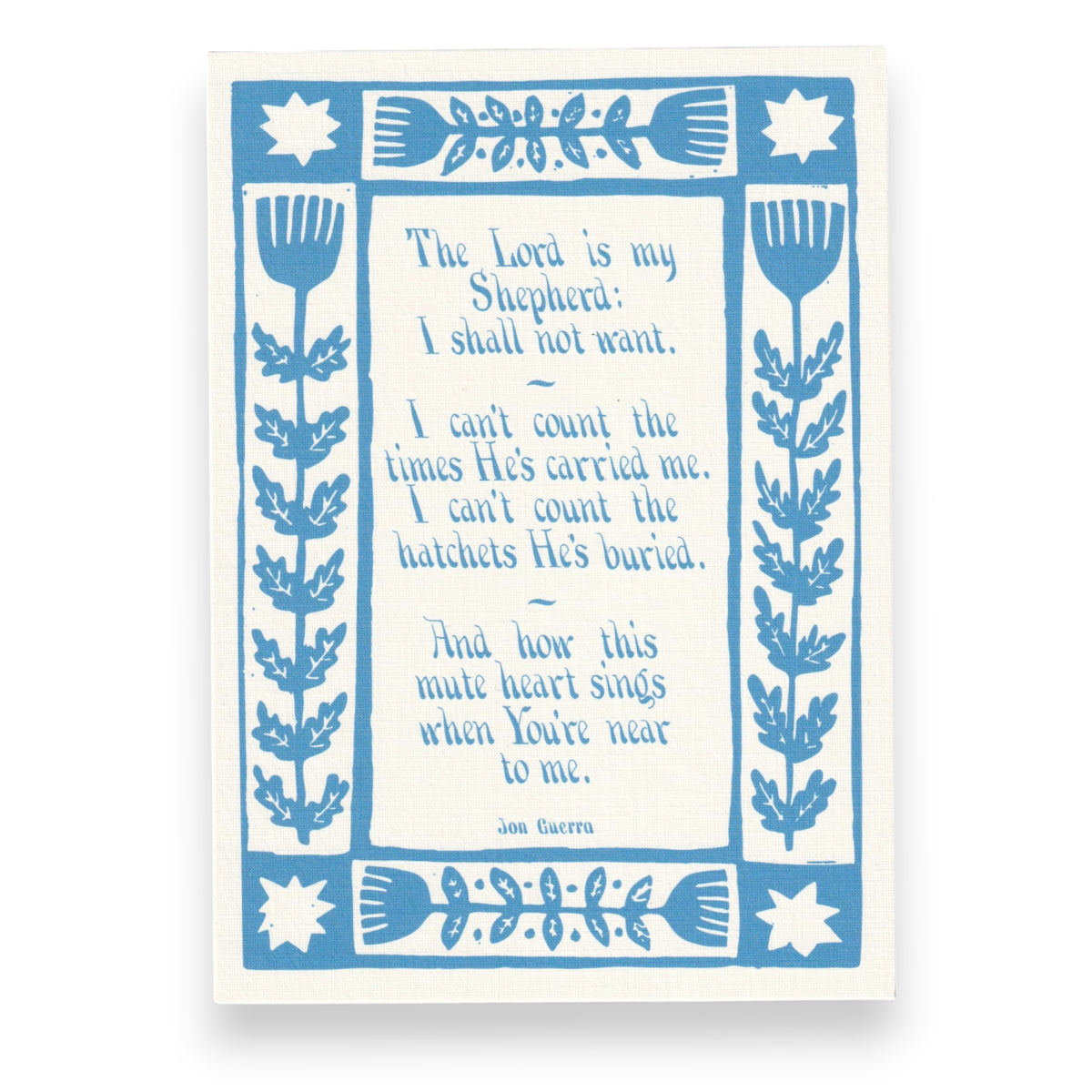"The Lord Is My Shepherd" Lyric Print 5x7