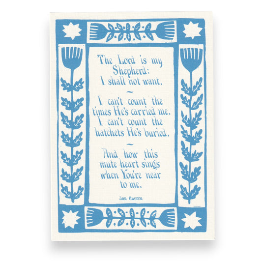 "The Lord Is My Shepherd" Lyric Print 5x7